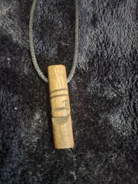 Handcrafted Brown Wood Tiki Pendant Necklace - Women Jewelry
